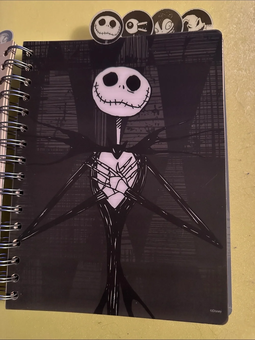 Disney The Nightmare Before Christmas Spiral Notebook - Black & Orange